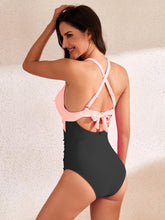 Load image into Gallery viewer, Crisscross Cutout V-Neck One-Piece Swimwear
