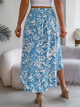 Load image into Gallery viewer, High-Low Printed High Waist Skirt
