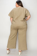 Load image into Gallery viewer, Double Take Full Size Texture Short Sleeve Top and Pants Set
