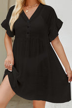 Load image into Gallery viewer, V-Neck Flounce Sleeve Cover-Up Dress
