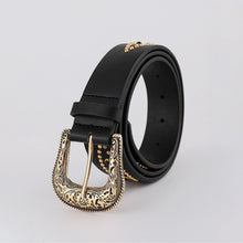 Load image into Gallery viewer, PU Leather Rhinestone Belt
