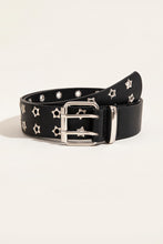 Load image into Gallery viewer, Double Row Star Grommet PU Leather Belt
