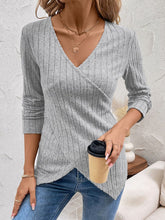 Load image into Gallery viewer, Perfee Surplice Long Sleeve T-Shirt
