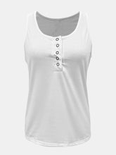 Load image into Gallery viewer, Full Size Quarter Snap Scoop Neck Tank
