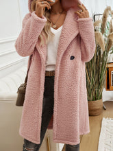 Load image into Gallery viewer, Devine Pocketed Long Sleeve Hooded Teddy Coat
