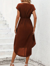 Load image into Gallery viewer, Tied Surplice Short Sleeve Dress
