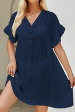 Load image into Gallery viewer, V-Neck Flounce Sleeve Cover-Up Dress
