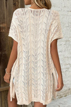 Load image into Gallery viewer, Openwork Open Front Short Sleeve Cardigan
