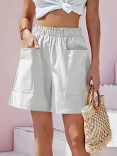 Load image into Gallery viewer, Full Size Pocketed Elastic Waist Shorts
