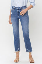 Load image into Gallery viewer, Lovervet High Rise Raw Hem Straight Jeans
