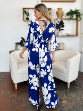 Load image into Gallery viewer, Double Take Full Size Printed Tie Back Wide Leg Jumpsuit
