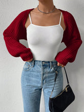 Load image into Gallery viewer, Honey Open Front Long Sleeve Cropped Cardigan
