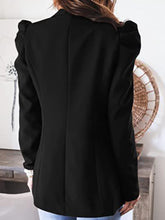 Load image into Gallery viewer, Collared Neck Puff Sleeve Blazer
