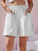 Load image into Gallery viewer, Full Size Pocketed Elastic Waist Shorts
