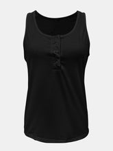 Load image into Gallery viewer, Full Size Quarter Snap Scoop Neck Tank
