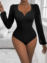 Load image into Gallery viewer, Sweetheart Neck Long Sleeve Bodysuit
