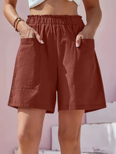 Load image into Gallery viewer, Full Size Pocketed Elastic Waist Shorts
