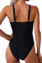 Load image into Gallery viewer, Cutout Contrast Sleeveless One-Piece Swimwear
