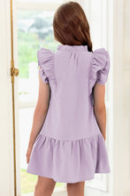 Load image into Gallery viewer, Tie Neck Flutter Sleeve Dress
