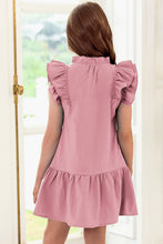 Load image into Gallery viewer, Tie Neck Flutter Sleeve Dress
