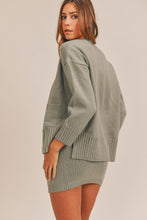 Load image into Gallery viewer, MABLE 3 Pieces Sweater Set with Crop Cami, Mini Skirt, Cardigan
