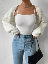 Load image into Gallery viewer, Honey Open Front Long Sleeve Cropped Cardigan
