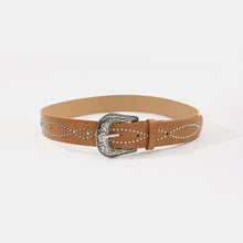 Load image into Gallery viewer, PU Leather Rhinestone Belt
