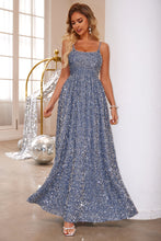 Load image into Gallery viewer, Sequin Square Neck Maxi Cami Dress
