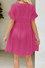 Load image into Gallery viewer, V-Neck Flounce Sleeve Cover-Up Dress
