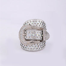 Load image into Gallery viewer, PU Leather Rhinestone Belt
