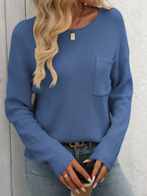 Load image into Gallery viewer, Round Neck Long Sleeve Sweater
