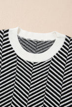 Load image into Gallery viewer, Striped Round Neck Long Sleeve Sweater
