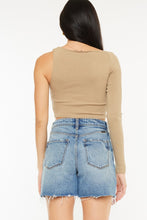 Load image into Gallery viewer, Kancan Full Size Raw Hem High Waist Denim Shorts
