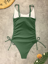 Load image into Gallery viewer, Drawstring Scoop Neck Sleeveless One-Piece Swimwear
