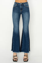 Load image into Gallery viewer, RISEN Full Size High Rise Side Shadow Seam Detail Slit Flare Jeans
