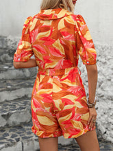 Load image into Gallery viewer, Printed Surplice Half Sleeve Romper
