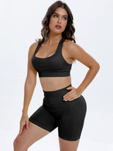 Load image into Gallery viewer, Scoop Neck Wide Strap Top and Shorts Active Set
