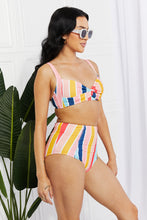 Load image into Gallery viewer, Marina West Swim Take A Dip Twist High-Rise Bikini in Stripe
