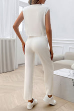 Load image into Gallery viewer, Ribbed Round Neck Top and Pants Set
