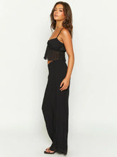 Load image into Gallery viewer, Square Neck Sleeveless Top and Ruched Skirt Set
