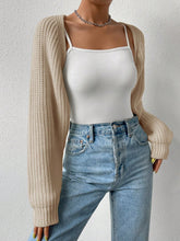 Load image into Gallery viewer, Honey Open Front Long Sleeve Cropped Cardigan
