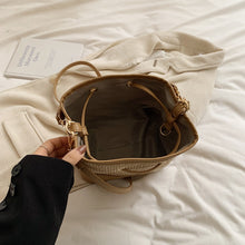 Load image into Gallery viewer, Straw Braided Shoulder Bag
