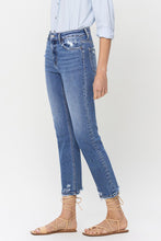 Load image into Gallery viewer, Lovervet High Rise Raw Hem Straight Jeans
