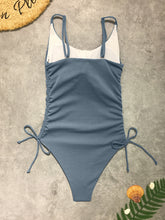 Load image into Gallery viewer, Drawstring Scoop Neck Sleeveless One-Piece Swimwear
