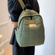 Load image into Gallery viewer, Quilted Polyester Backpack Bag
