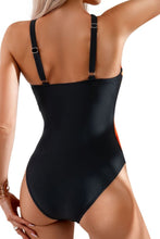 Load image into Gallery viewer, Cutout Contrast Sleeveless One-Piece Swimwear
