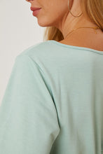 Load image into Gallery viewer, Boat Neck Lantern Sleeve Blouse
