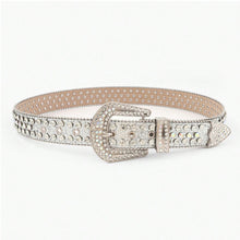 Load image into Gallery viewer, PU Leather Rhinestone Belt
