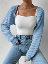 Load image into Gallery viewer, Honey Open Front Long Sleeve Cropped Cardigan
