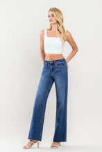 Load image into Gallery viewer, Lovervet High Rise Clean Cut Raw Hem Wide Jeans
